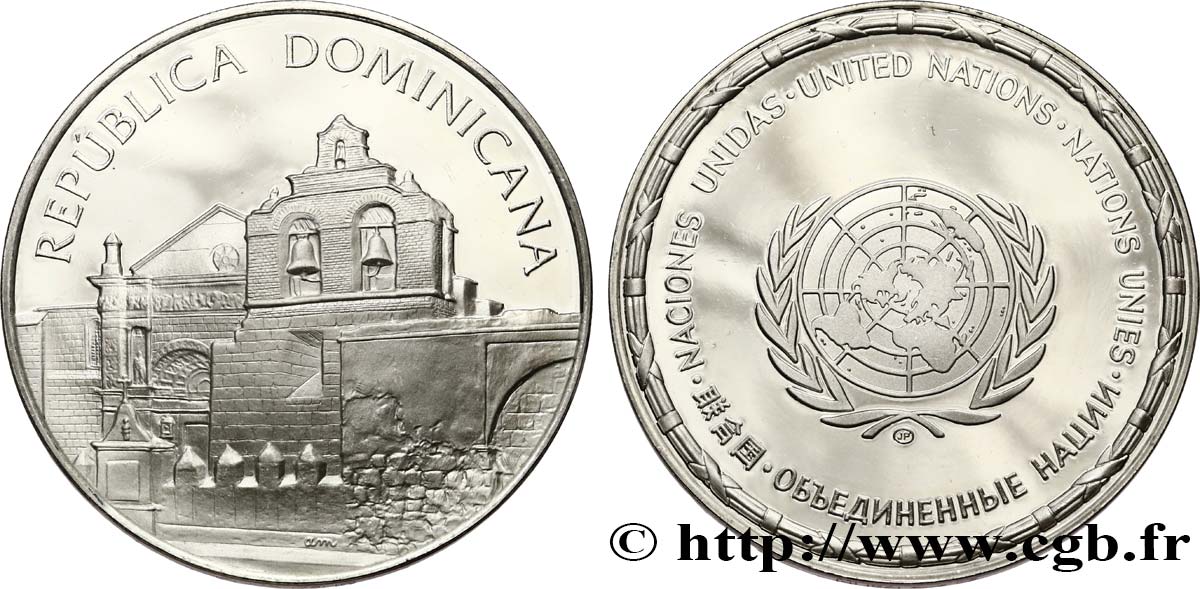 LES MÉDAILLES DES NATIONS DU MONDE Médaille, République Dominicaine SPL