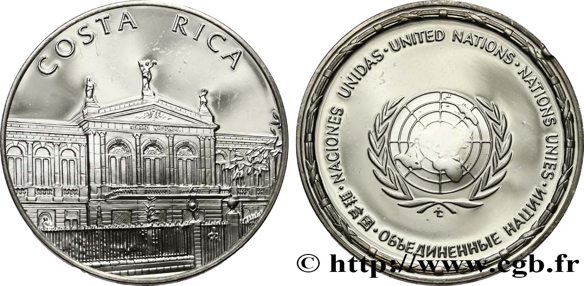 LES MÉDAILLES DES NATIONS DU MONDE Médaille, Costa Rica SPL