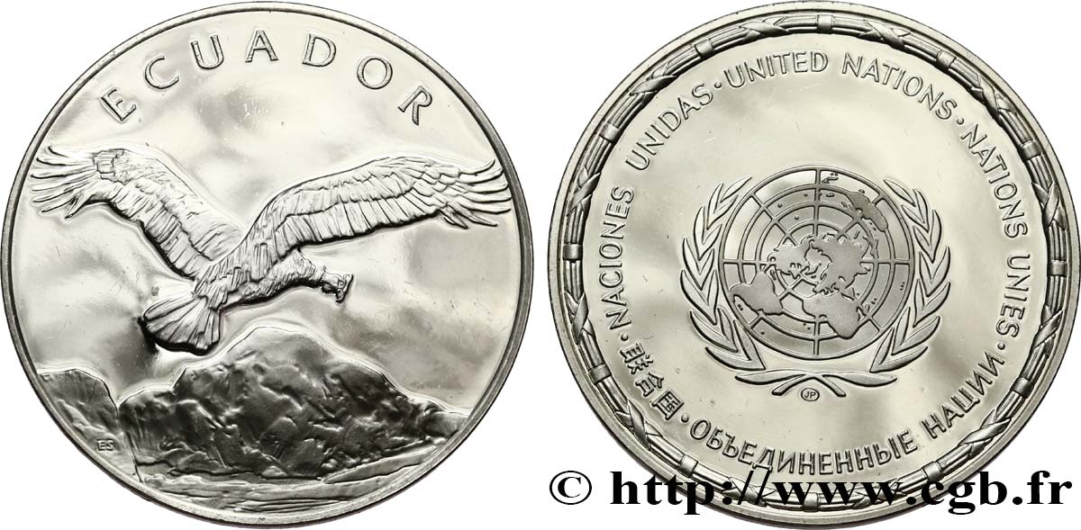 LES MÉDAILLES DES NATIONS DU MONDE Médaille, Equateur SPL