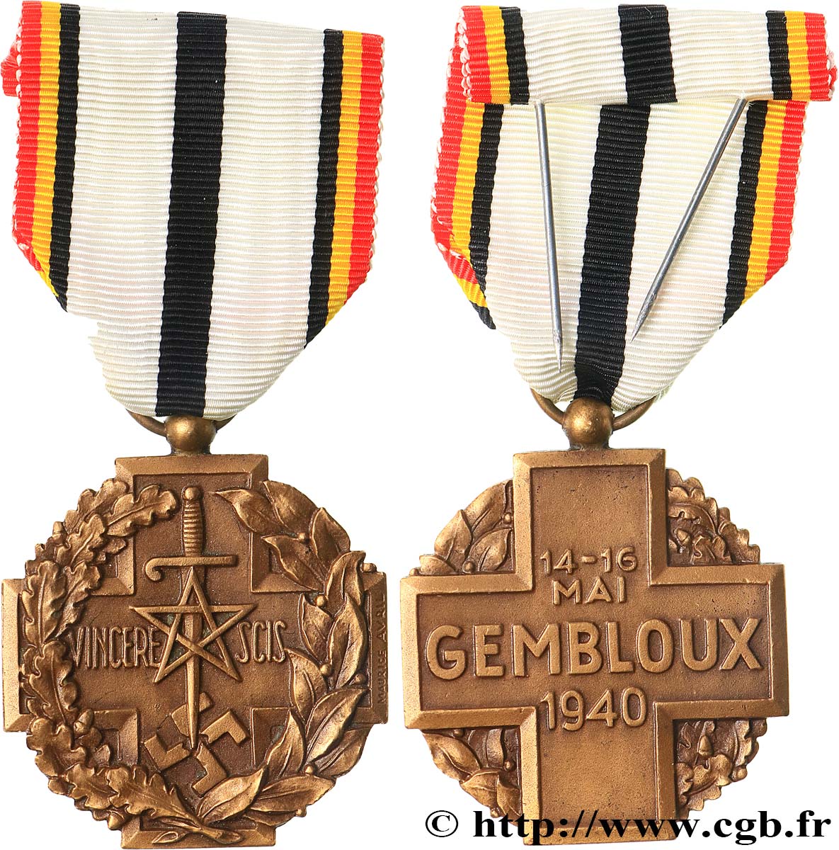 TERCERA REPUBLICA FRANCESA Médaille commémorative, France, Bataille de Gembloux MBC+
