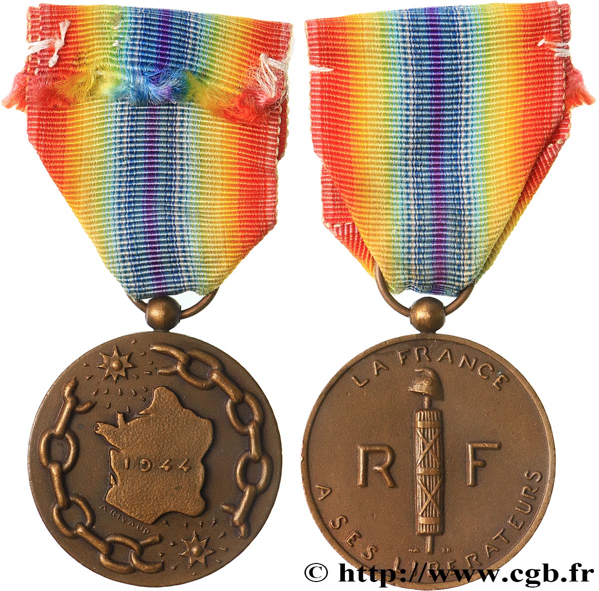 TROISIÈME RÉPUBLIQUE Médaille, La France Libérée TTB