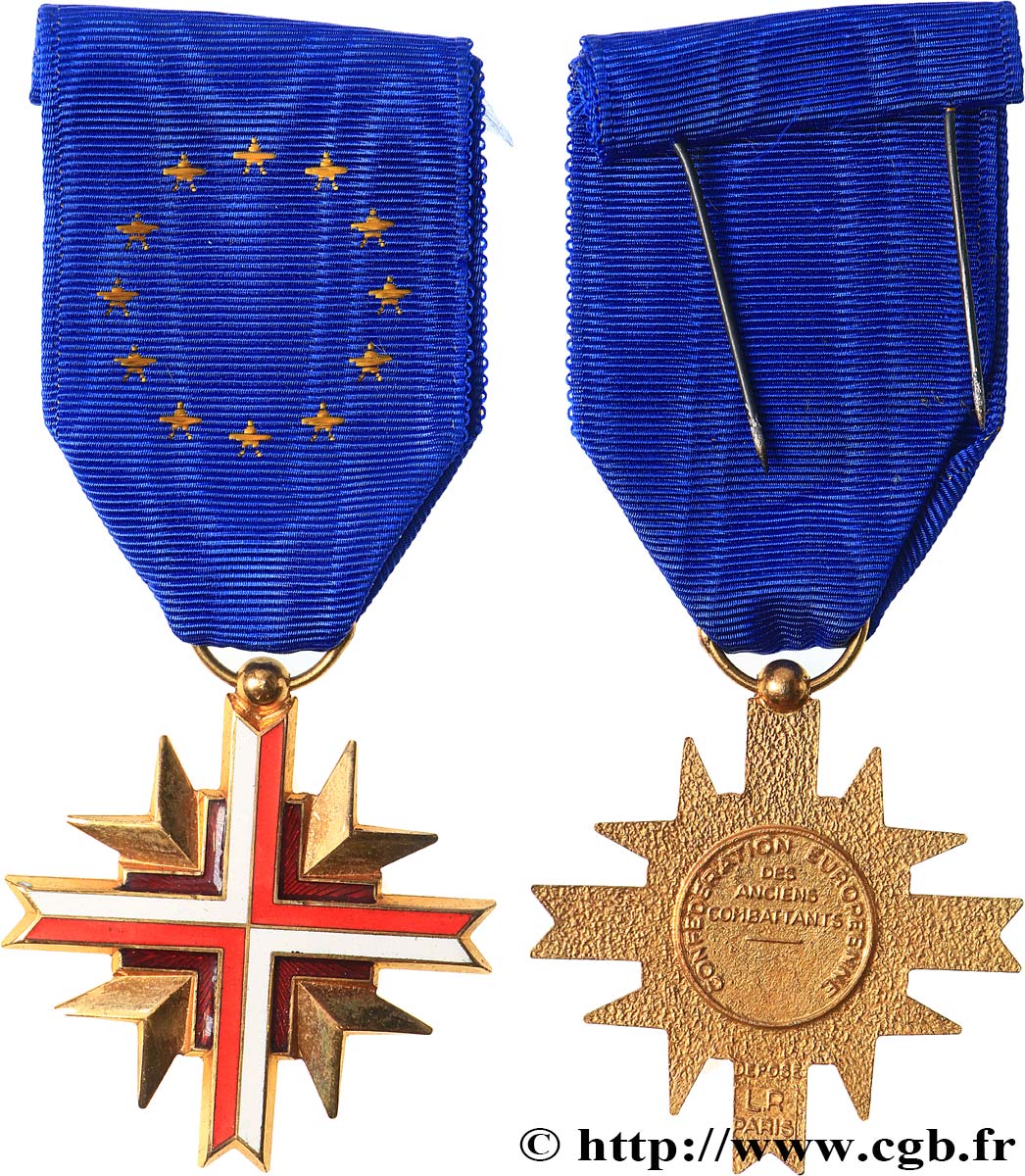 EUROPE Médaille, Croix de la Confédération Européenne des Anciens Combattants TTB