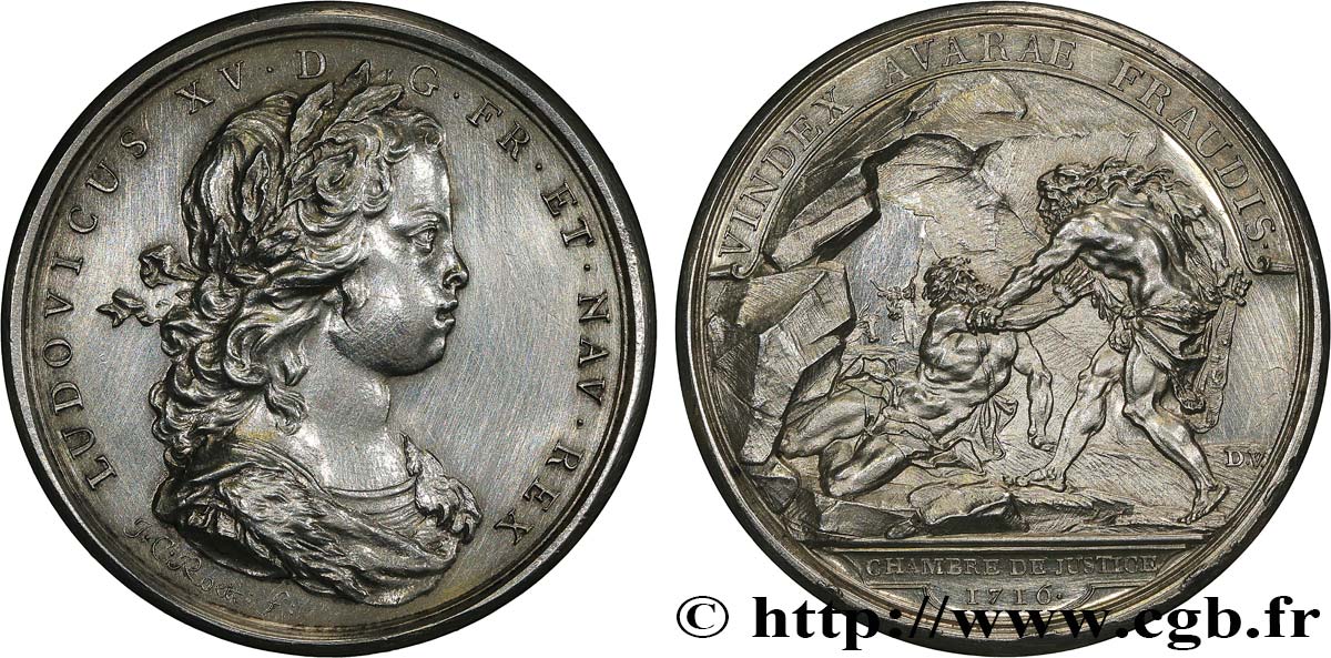 LOUIS XV THE BELOVED Médaille, La Chambre de justice AU