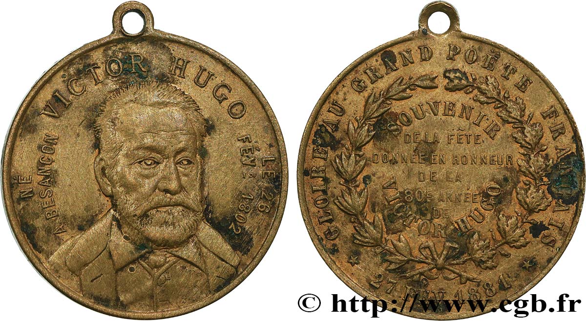 LITERATURE WRITERS POETS Médaillette, Souvenir de la fête, Victor