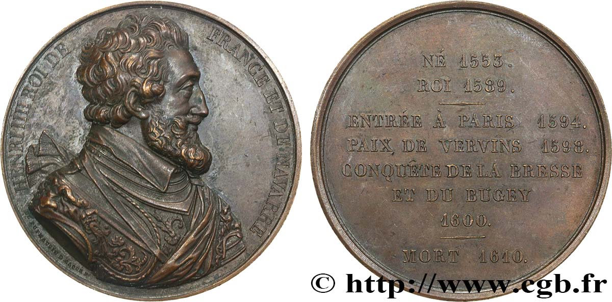 LOUIS-PHILIPPE Ier Médaille, Henri IV TTB+