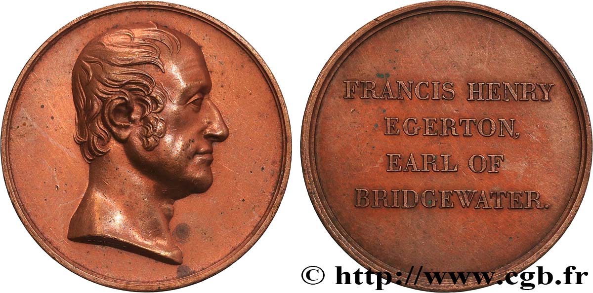 POLITICS AND POLITICIANS Médaille, Francis Henry Egerton XF