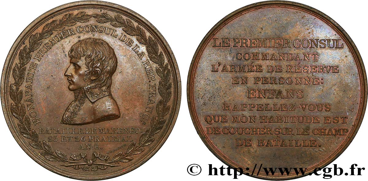 CONSULADO Médaille, Bataille de Marengo EBC