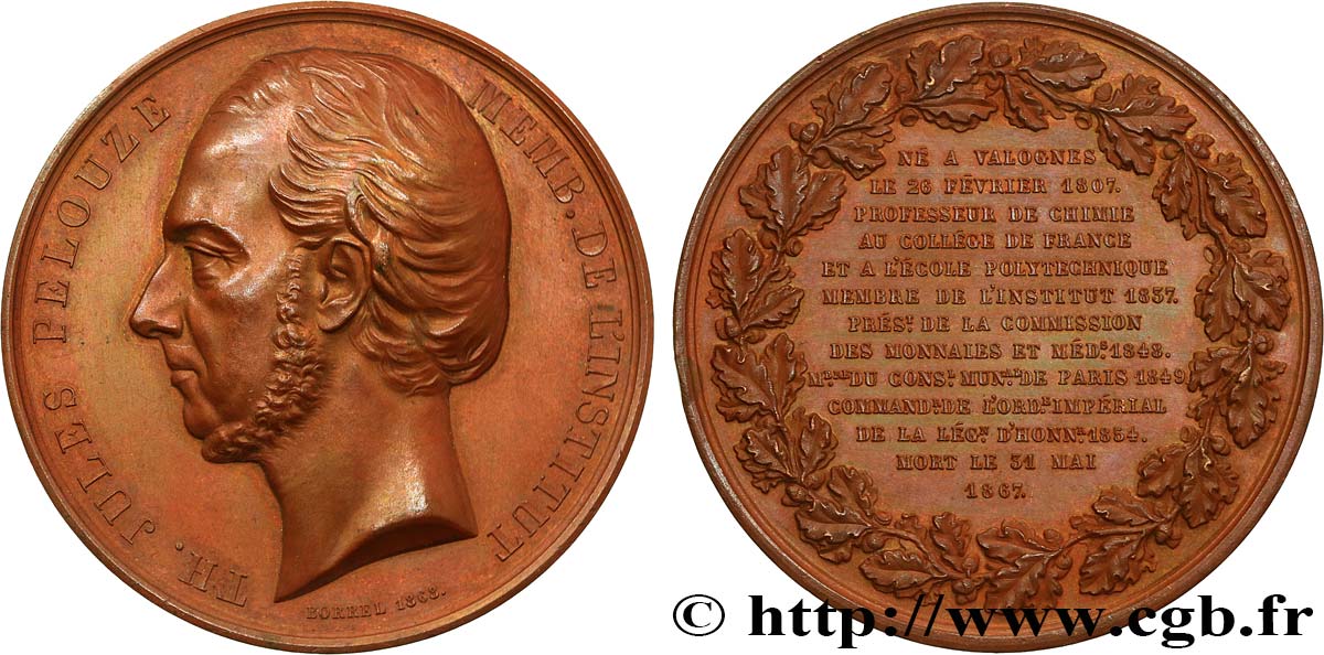 ZWEITES KAISERREICH Médaille, Théophile-Jules Pelouze VZ