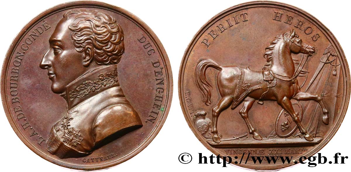 NAPOLEON S EMPIRE Médaille, Duc d’Enghien, Louis-Antoine-Henri de Bourbon-Condé AU
