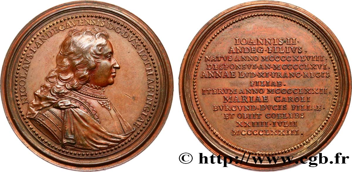 LORRAINE Médaille, Nicolas d’Anjou, duc de Lorraine TTB+