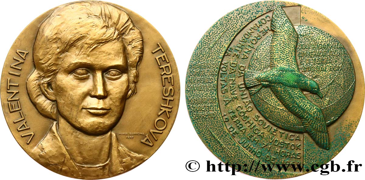 SCIENCES & SCIENTIFIQUES Médaille, Valentina Terechkova TTB+/TTB