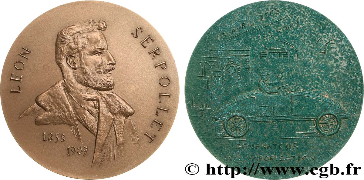 SCIENCES & SCIENTIFIQUES Médaille, Léon Serpollet SUP/TTB