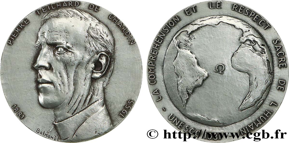 SCIENCES & SCIENTIFIQUES Médaille, Pierre Teilhard de Chardin SUP