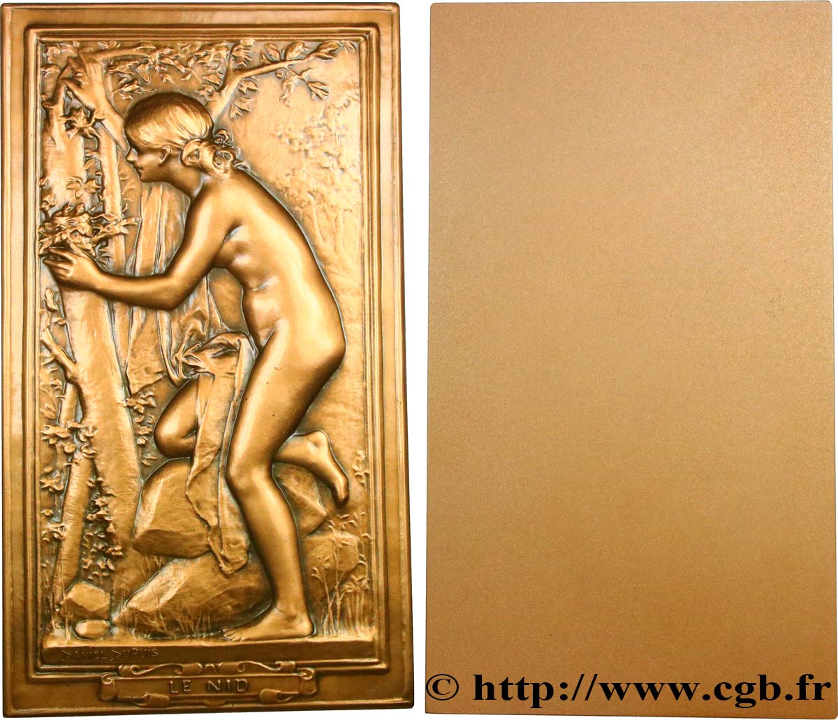 ART, PAINTING AND SCULPTURE Plaque, Le nid, refrappe EBC