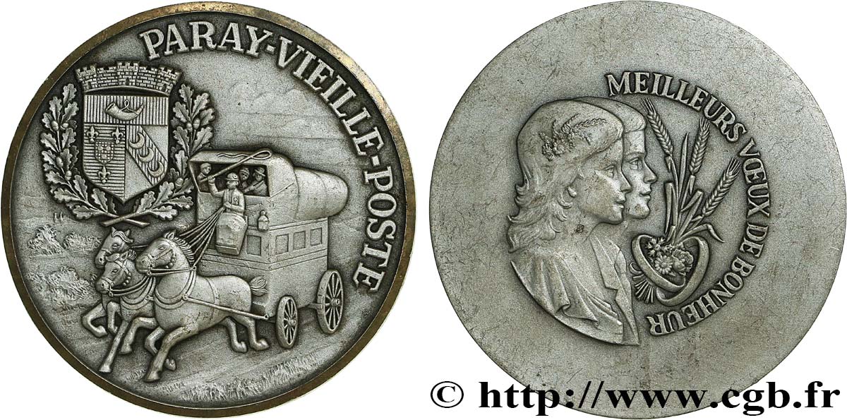 AMOUR ET MARIAGE Médaille, Voeux de bonheur XF
