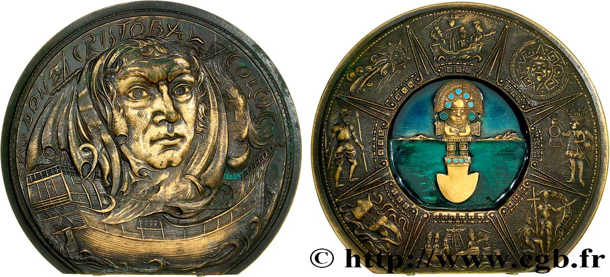 PERSONNAGES CÉLÈBRES Médaille, Christophe Colomb SUP