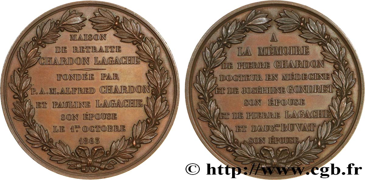 SECOND EMPIRE Médaille, Maison de retraite Chardon-Lagache SUP
