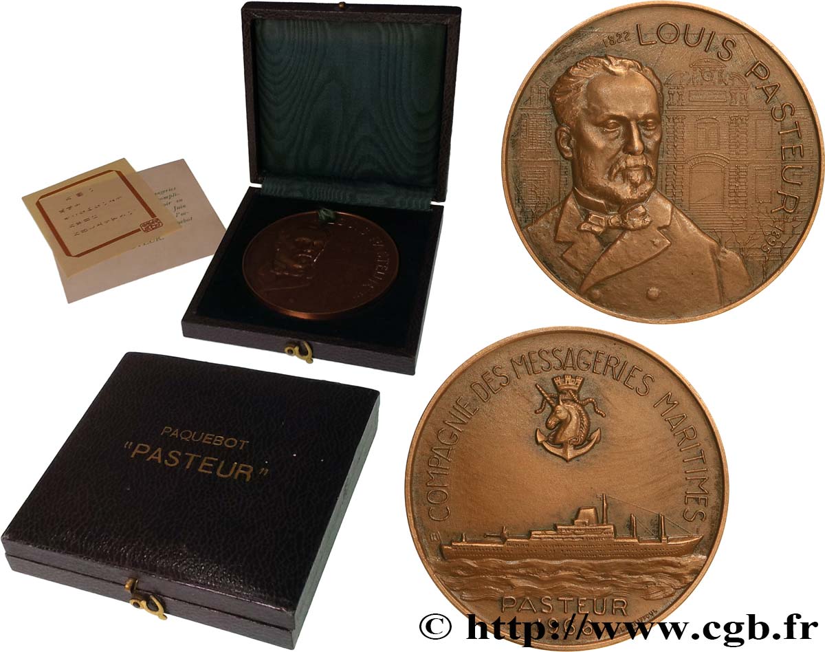 TERCERA REPUBLICA FRANCESA Médaille, Paquebot Pasteur EBC
