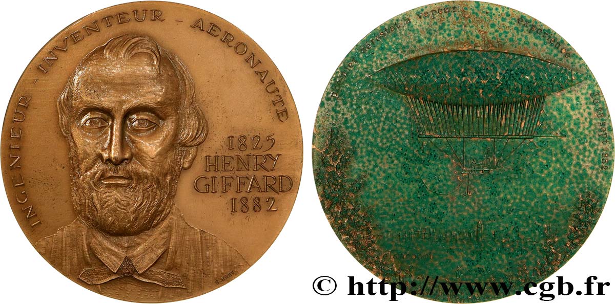 SCIENCES & SCIENTIFIQUES Médaille, Henry-Jacques Giffard SUP/TTB