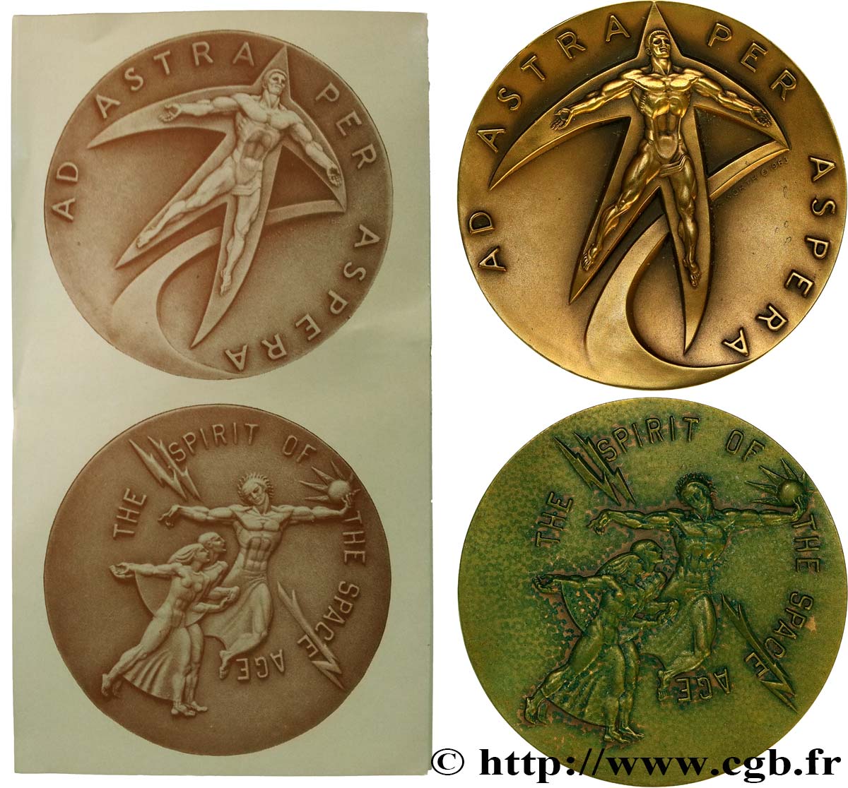 CONQUÊTE DE L ESPACE - EXPLORATION SPATIALE Médaille, The spirit of the space age EBC/MBC