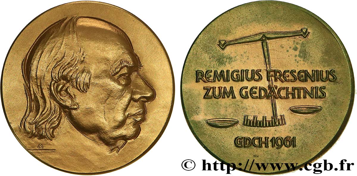 SCIENCES & SCIENTIFIQUES Médaille, Carl Remigius Fresenius SPL/q.SPL