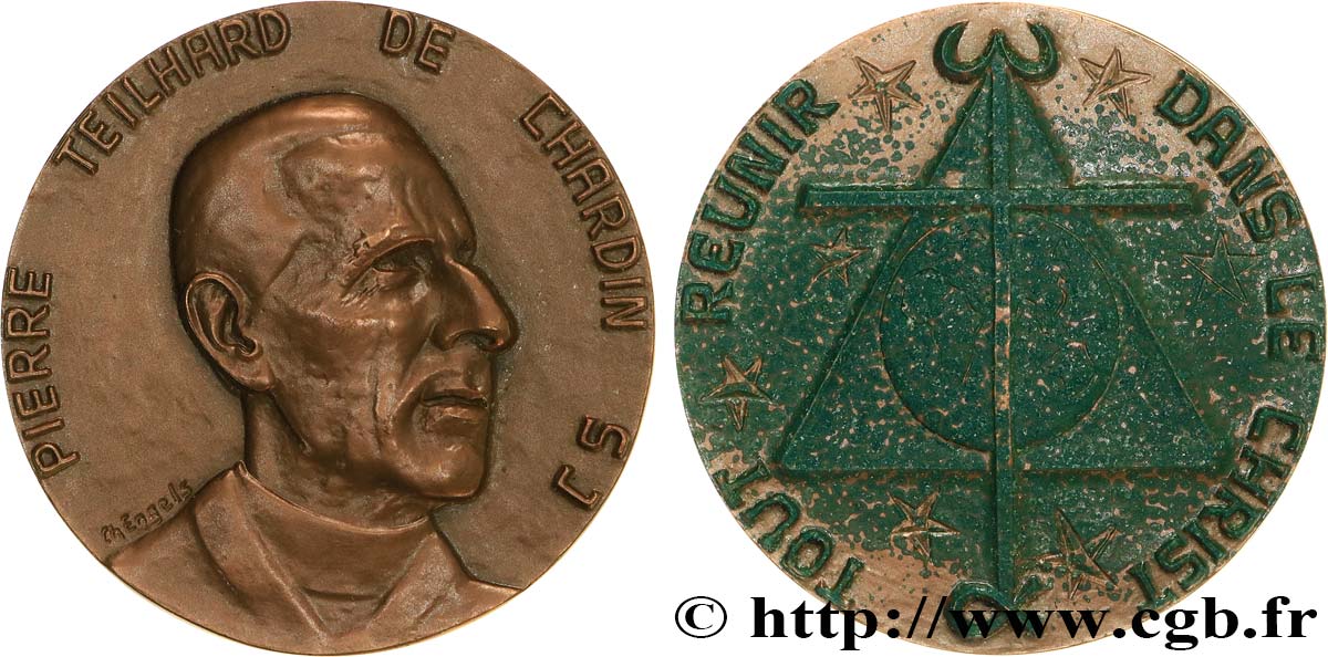 SCIENCES & SCIENTIFIQUES Médaille, Pierre Teilhard de Chardin VZ/fVZ