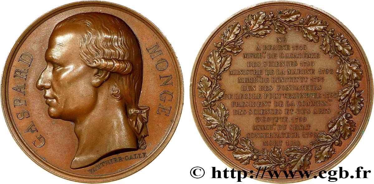 SCIENCES & SCIENTIFIQUES Médaille, Gaspard Monge SUP