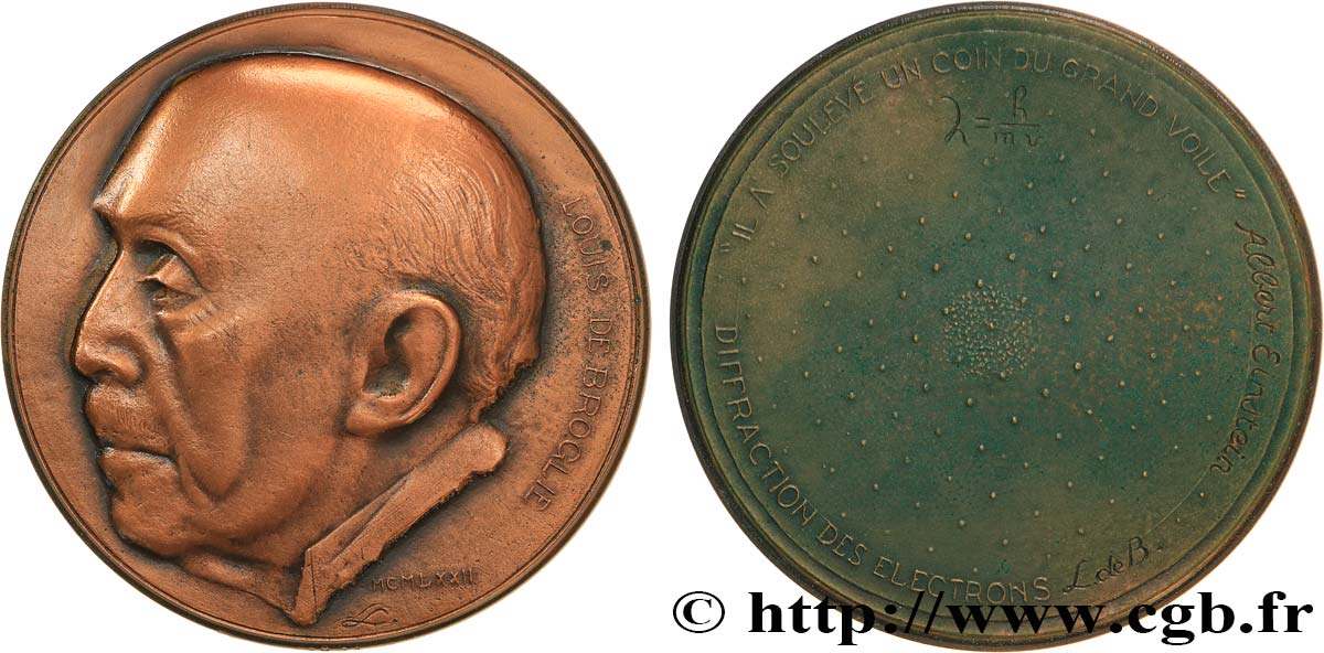 SCIENCES & SCIENTIFIQUES Médaille, Louis de Broglie SUP/TTB+