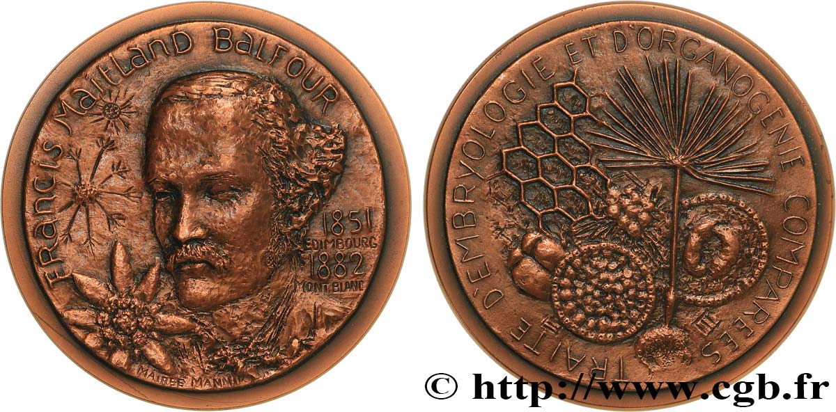 SCIENCES & SCIENTIFIQUES Médaille, Francis Maitland Balfour EBC