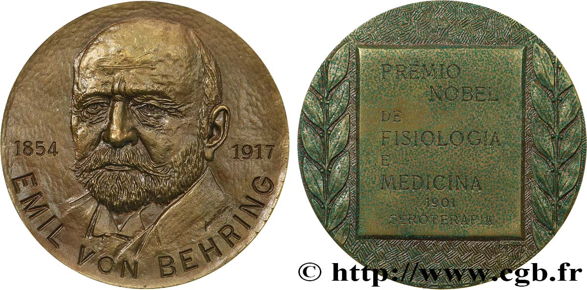 SCIENCES & SCIENTIFIQUES Médaille, Emil Adolf von Behring, n° 485 SPL/BB