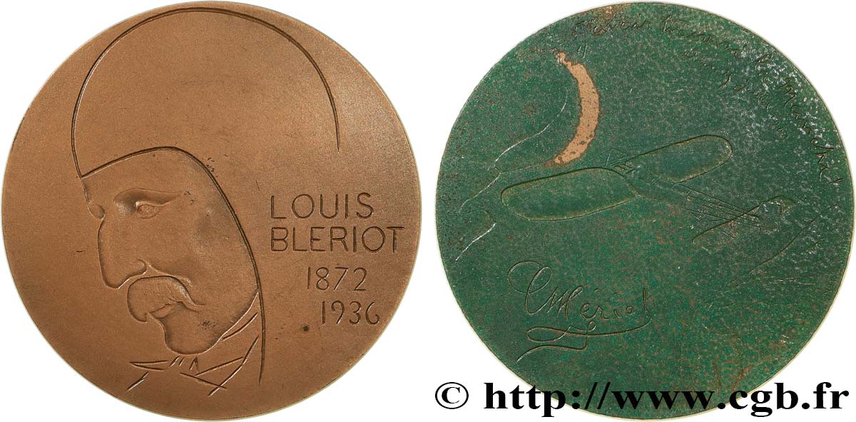 AERONAUTICS - AVIATION : AVIATORS & AIRPLANES Médaille, Louis Bleriot MBC+