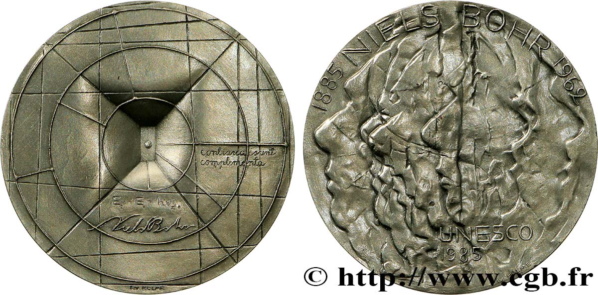 SCIENCES & SCIENTIFIQUES Médaille, Niels Bohr, UNESCO SPL