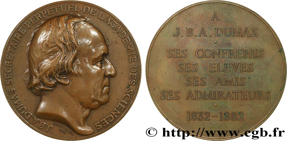 SCIENCES & SCIENTIFIQUES Médaille, Jean-Baptiste Dumas MBC+
