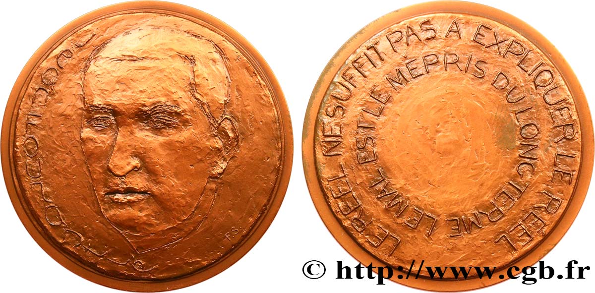 LITTÉRATURE : ÉCRIVAINS/ÉCRIVAINES - POÈTES Médaille, Jean Fourastié, n°13 SUP