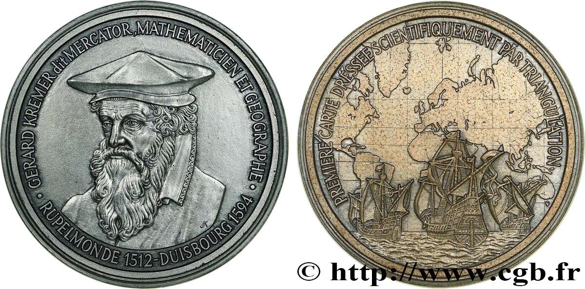 SCIENCES & SCIENTIFIQUES Médaille, Gérard Mercator VZ