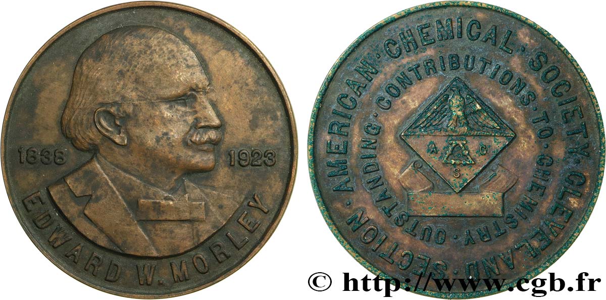 SCIENCES & SCIENTIFIQUES Médaille, Edward Morley TTB