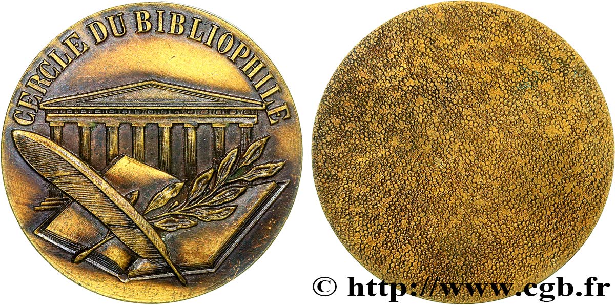 ACADÉMIES ET SOCIÉTÉS SAVANTES Médaille, Cercle du Bibliophile AU