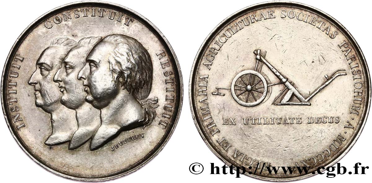 LUIGI XVIII Médaille, Société parisienne d’agriculture BB