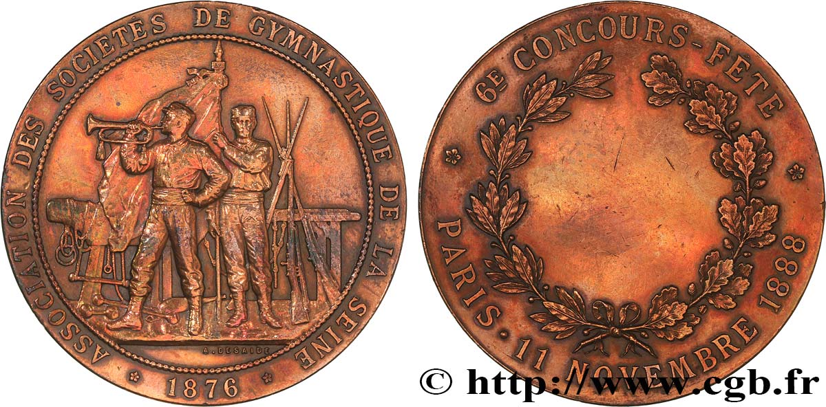 DRITTE FRANZOSISCHE REPUBLIK Médaille, 6e Concours-Fête SS