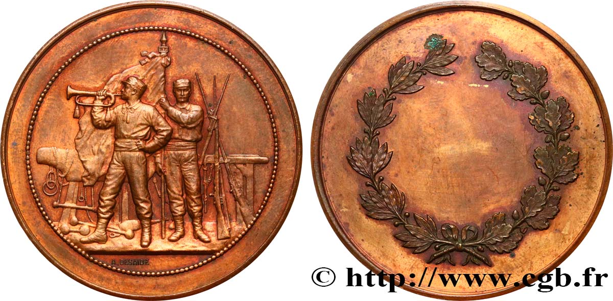 III REPUBLIC Médaille de récompense AU/AU