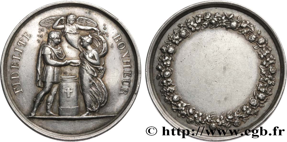 AMOUR ET MARIAGE Médaille de mariage, Fidélité et Bonheur MBC