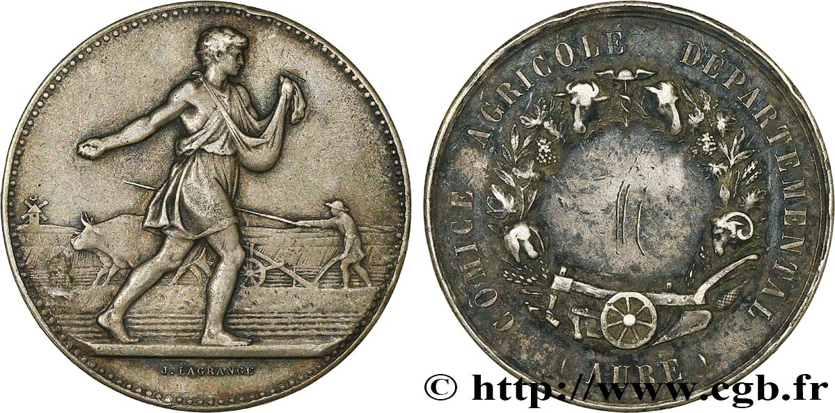 TERCERA REPUBLICA FRANCESA Médaille, Comice agricole BC+