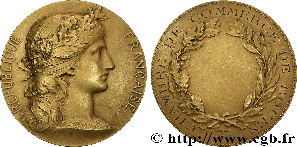 CHAMBERS OF COMMERCE Médaille, Chambre de commerce de Rouen AU