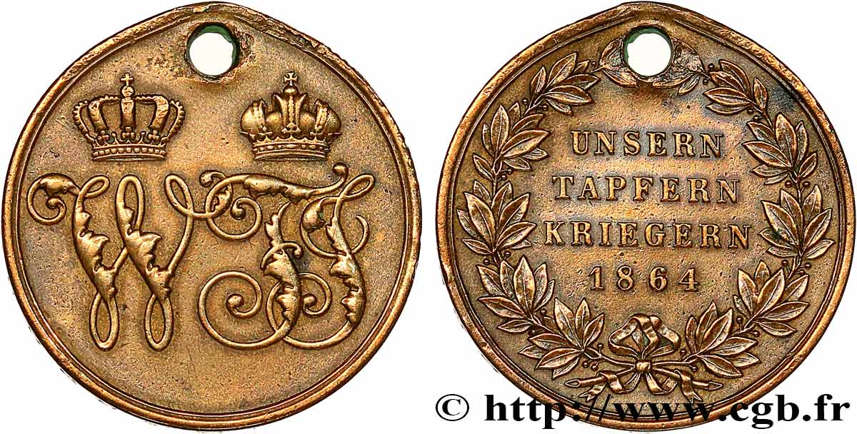 GERMANY - PRUSSIA Médaille, A nos braves guerriers XF