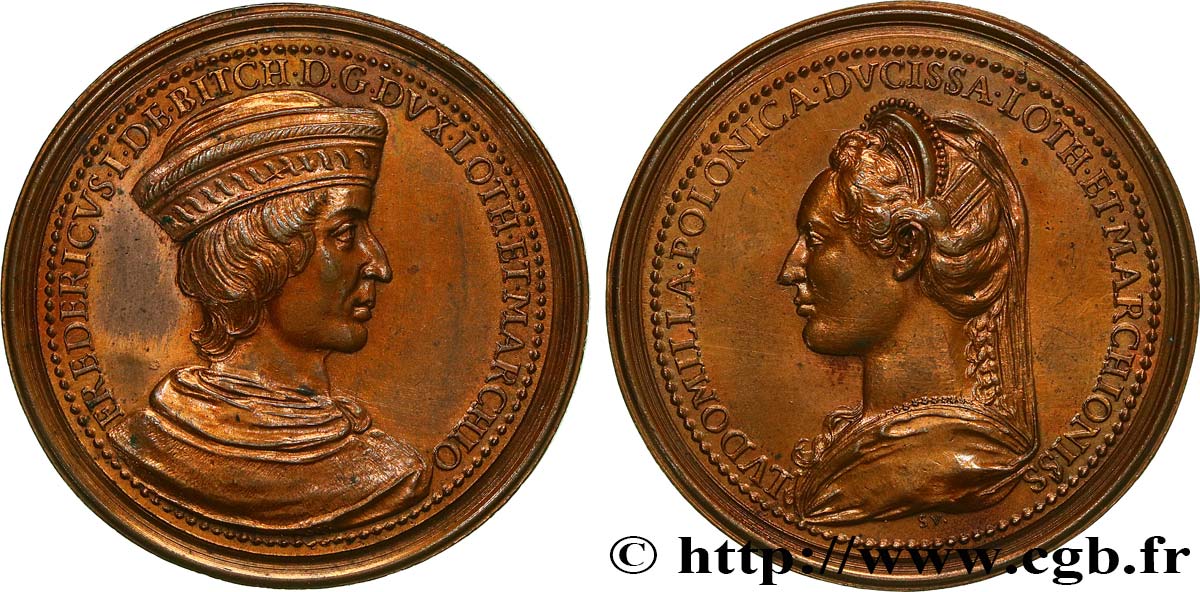 LORRAINE Médaille, Ferry I et Ludmilla de Pologne AU