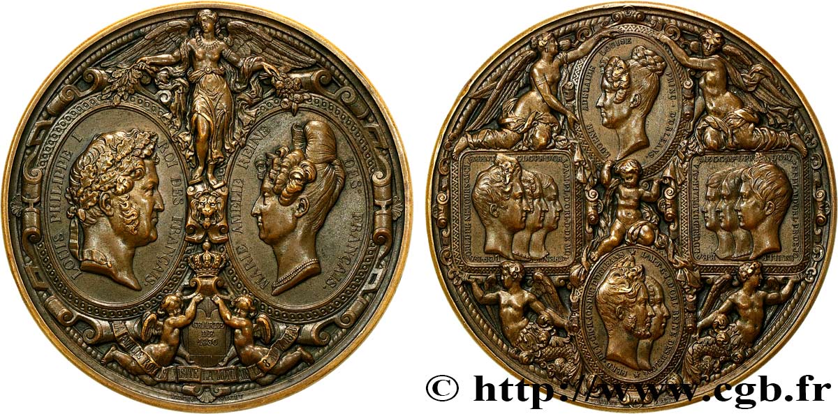 LOUIS-PHILIPPE I Médaille dynastique pour la visite de la Monnaie AU