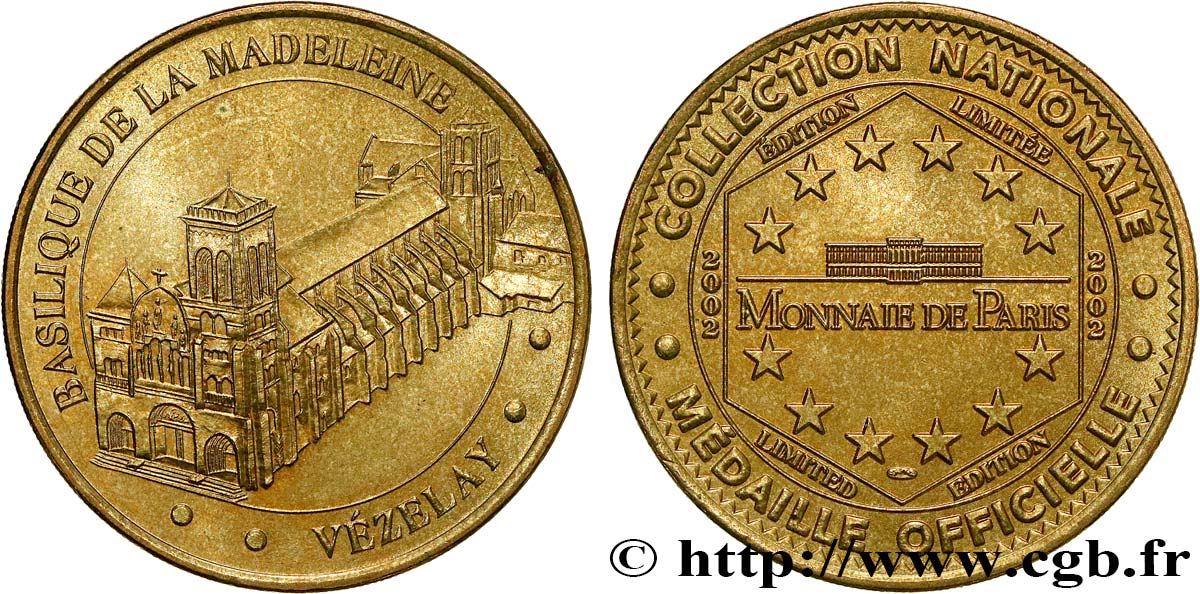 TOURISTIC MEDALS Médaille touristique, Basilique de la Madeleine, Vezelay q.SPL