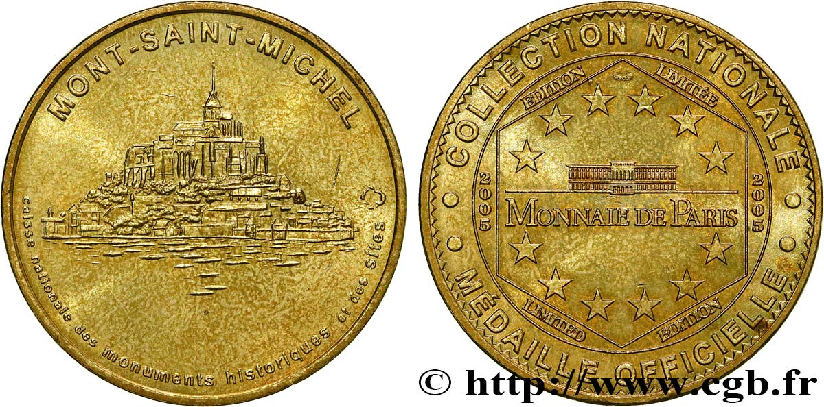 TOURISTIC MEDALS Médaille touristique, Mont Saint Michel q.SPL