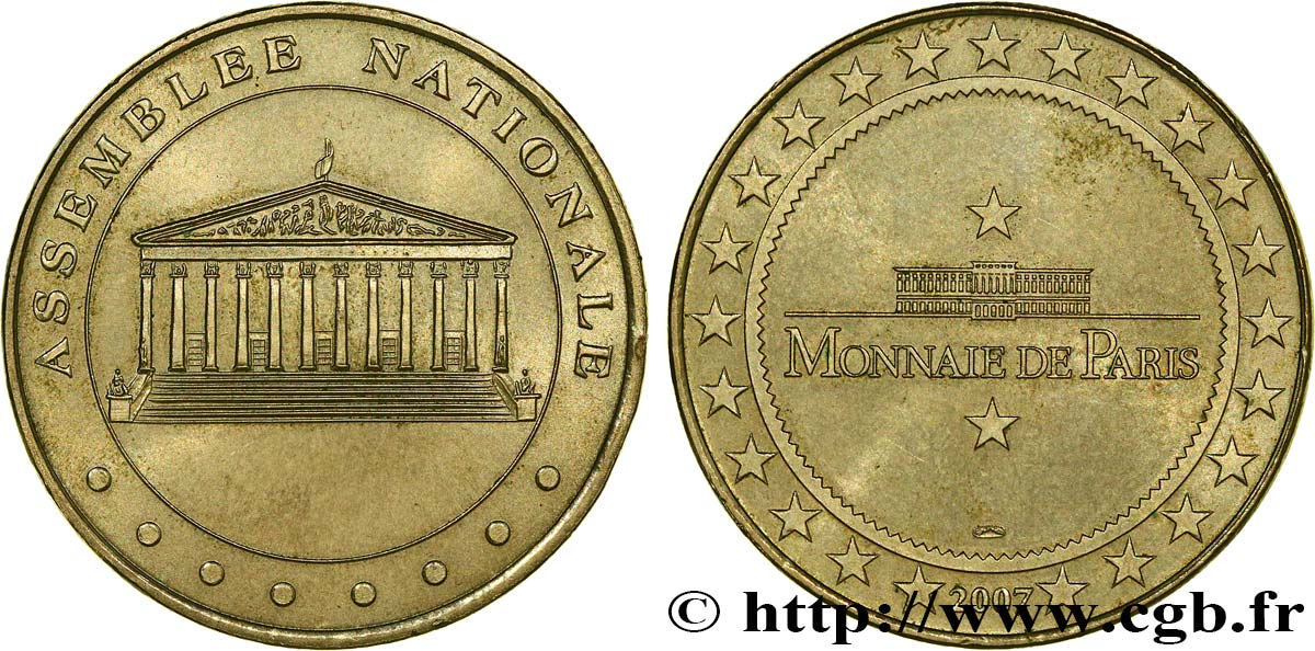 MÉDAILLES TOURISTIQUES Médaille touristique, Assemblée Nationale TTB+