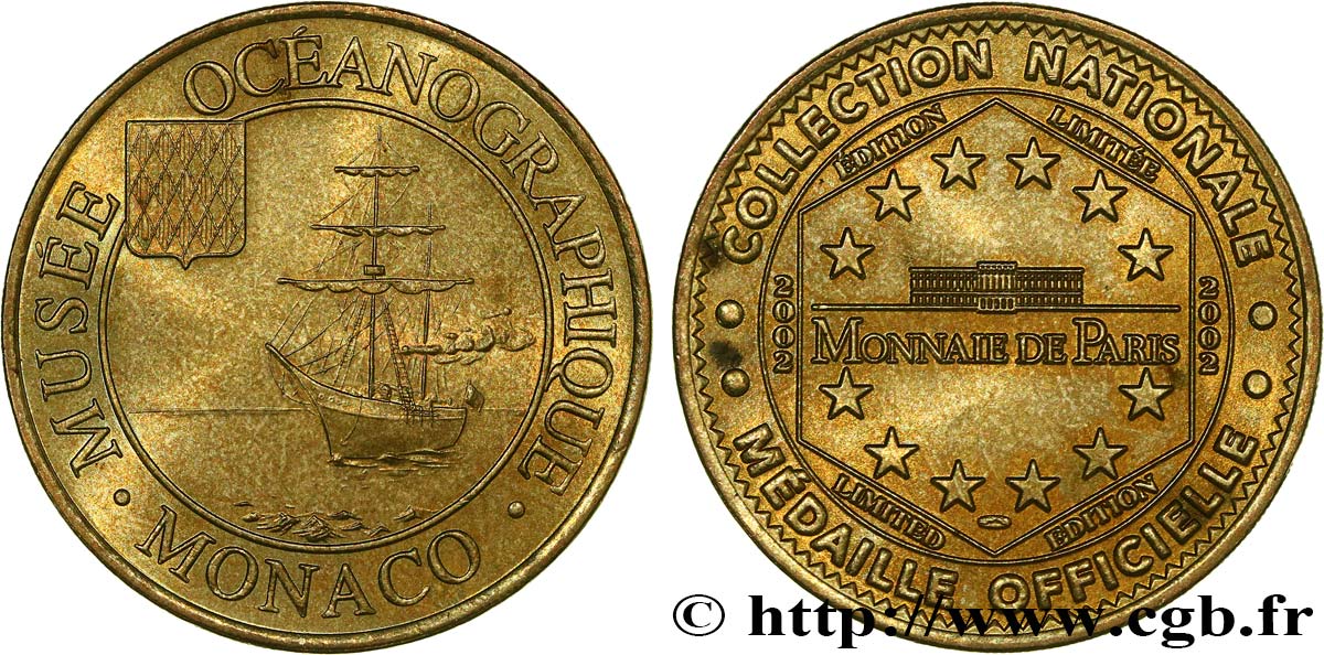 TOURISTIC MEDALS Médaille touristique, Musée Océanographique de Monaco AU